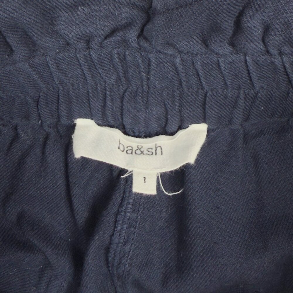 BA&SH Mustang Night Blue Navy Cotton Paperbag‎ Shorts sz 1 / S - Picture 7 of 13